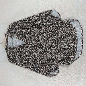 Cowgirl Hardware Women's Leopard Print Chiffon‎ Blouse Size L